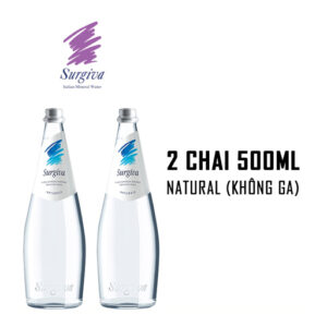 Nước khoáng không ga Surgiva Natural 500ml - 2 chai