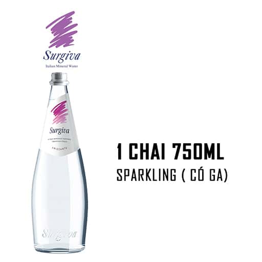 Nước khoáng có ga Surgiva Sparkling 750ml - 1 chai