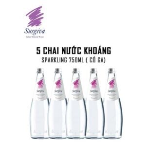 Nước khoáng có ga Surgiva Sparkling 750ml - 5 chai