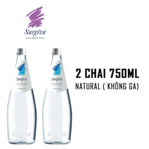Nước khoáng không ga Surgiva Natural 750ml - 2 chai