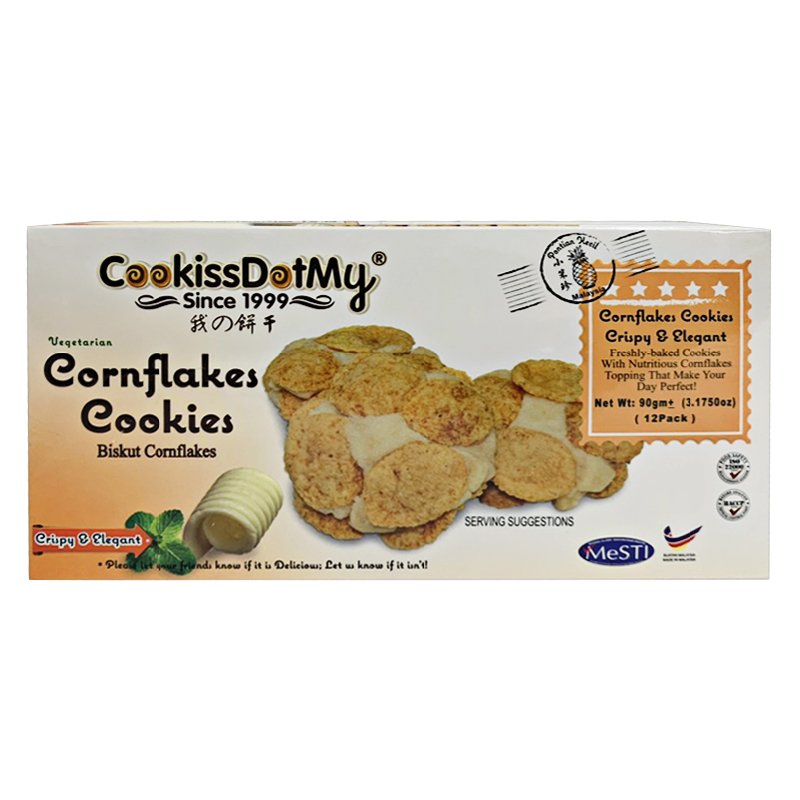 Bánh Quy Bỏng Ngô Cookissdotmy 100g (gram) - Cornflakes Cookies