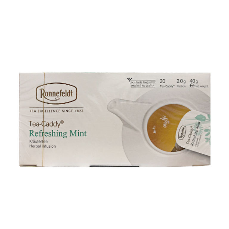 Refreshing Mint - Ronnefeldt Tea-Caddy® | Trà xanh bạc hà - Trà túi lọc cao cấp (1 hộp / 20 gói)